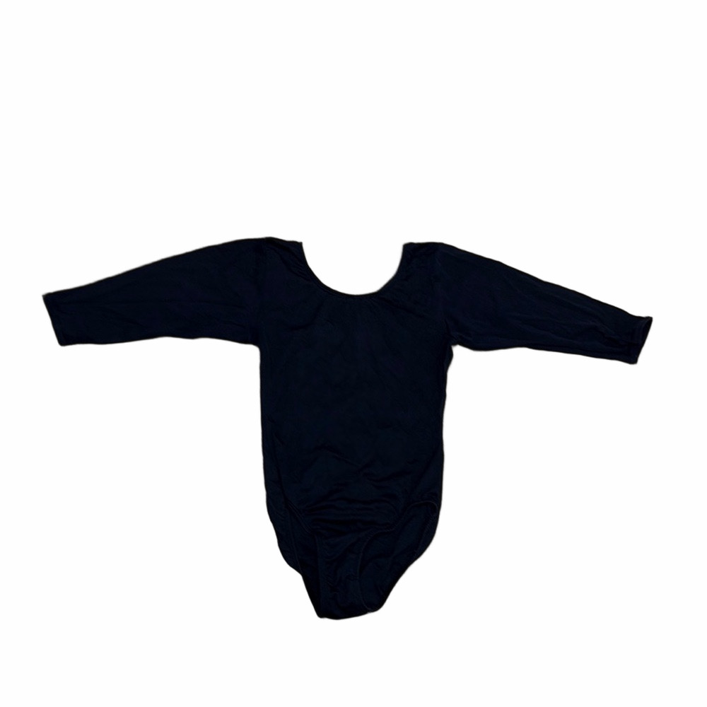 Jacques Moret Girls 10 12 Black Long Sleeve Dance Leotard Ballet Costume